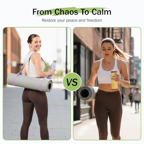 Yoga Mat Strap - Adjustable 72 Inch Carrier Sling - Light Pink