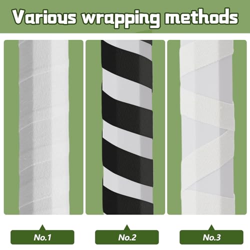 Gemscream 30ft Lacrosse Stick Tape Pack - Black & White, 1/2 & 1 Inch, 12 Rolls