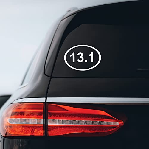 Marathon Runner Sticker Decal - 4" x 2" for Car & Laptop