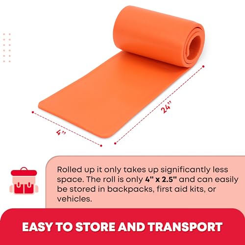 24-Inch Aluminum Splint - Lightweight & Flexible, Rolled Design - One Size