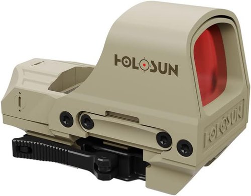 HOLOSUN 510C Open Reflex Sight - Multi-Reticle 2 MOA Dot & 65 MOA Circle - Solar FailSafe, Shake-Awake, Red/Green
