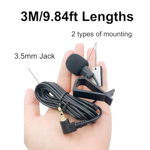 3.5mm Car Microphone for Kenwood & Sony Stereo Systems