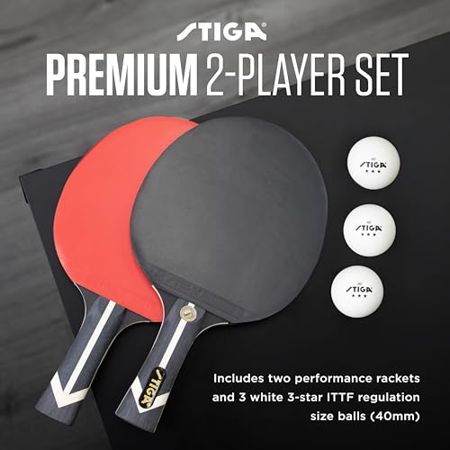 STIGA Premium 2-Player Table Tennis Paddle Set with Hardcase | ITTF Approved