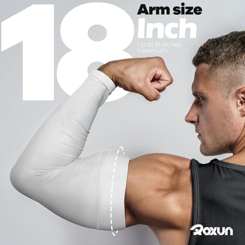 Plus Size UV Protection Arm Sleeves - 1 Pair, Black