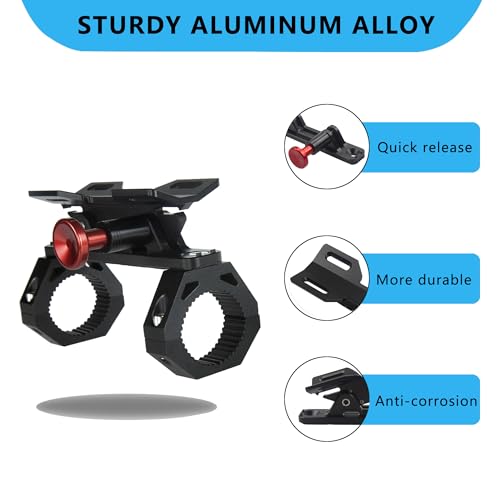 Fire Extinguisher Mount Bracket, Aluminum UTV Quick Release Fire Extinguisher Mount for 1.75''-2'' Roll Bar, Universal for UTV RZR Polaris Ranger Jeep Wrangler, with 4 Clamps