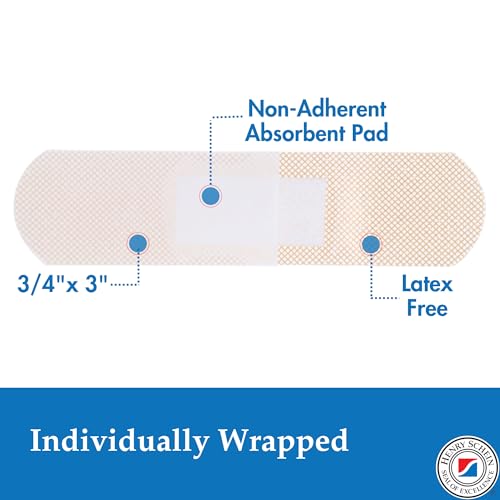 Sterile Adhesive Bandages - 3/4" x 3" - 100 Count