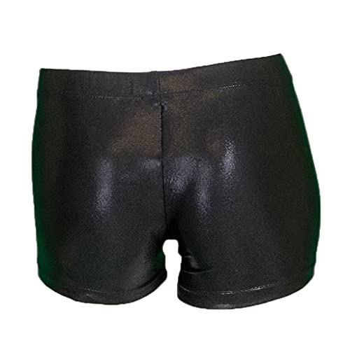 Girls' Sparkle Gymnastics Shorts - Athletic Dance Tumbling Bottoms - 2-3T Black