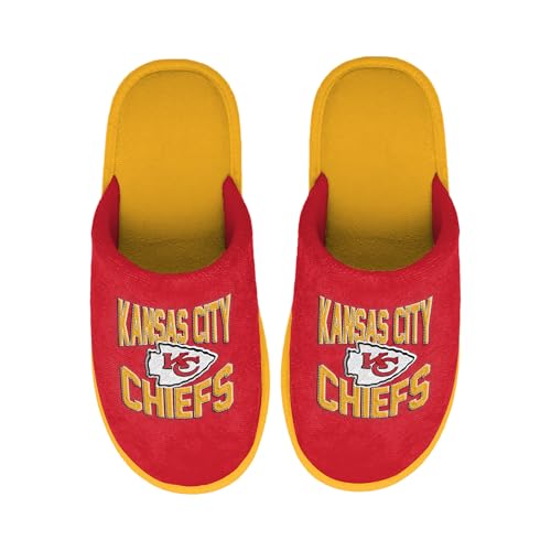 Kansas City Chiefs Slide Slippers - Embroidered Team Logo, Size 11-12