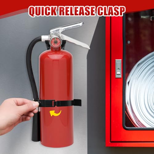 2pcs Home Fire Extinguisher Mount Bracket, 5 LB Metal Truck Fire Extinguisher Mounting Bracket, Mini Extinguishers Mount Holder Kit for Vehicle and Home