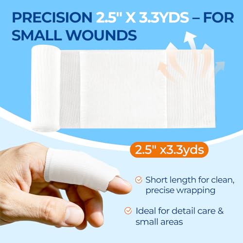Gauze Rolls with Non-Stick Pad - 2.5" x 3.3yds