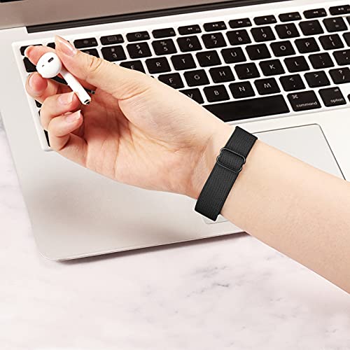 Soft Elastic Nylon Loop Band for Fitbit Inspire 3 - Black