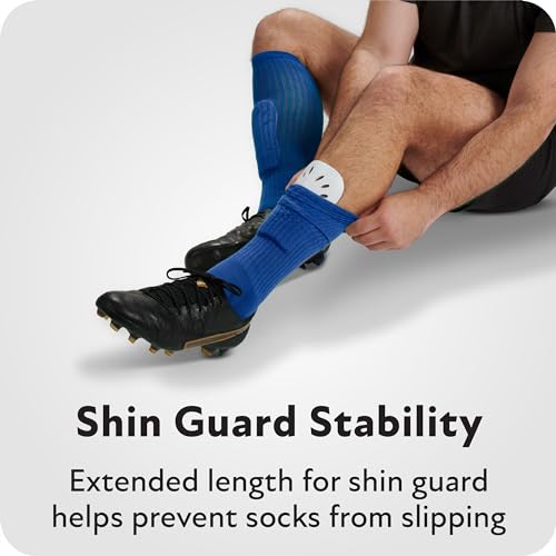 Over-the-Calf Soccer Athletic Performance Socks - Royal Blue, Small