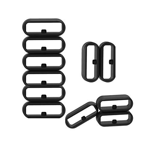 Silicone Band Holders for Amazfit Watches - 11 Pack (Black)