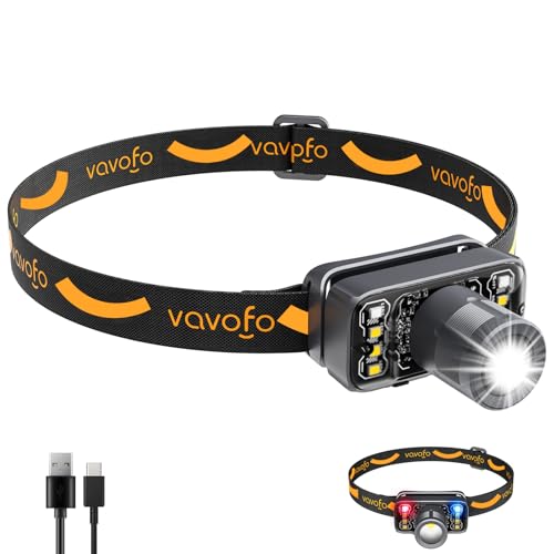 LED Headlamp Flashlight - 500 Lumen Rechargeable Waterproof, 5 Modes, 1 Pack
