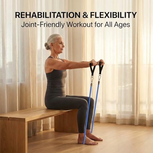 Adjustable Resistance Bands Set - 10-150LBS, Natural Latex, Colorful