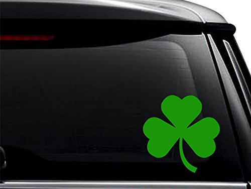 Shamrock Cloverleaf Decal Sticker - 6 Inch Gloss Green