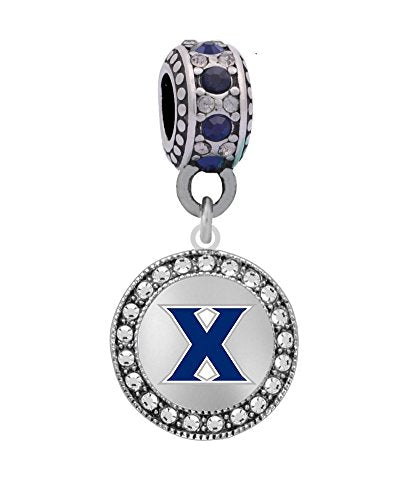 Xavier University Crystal Charm - White
