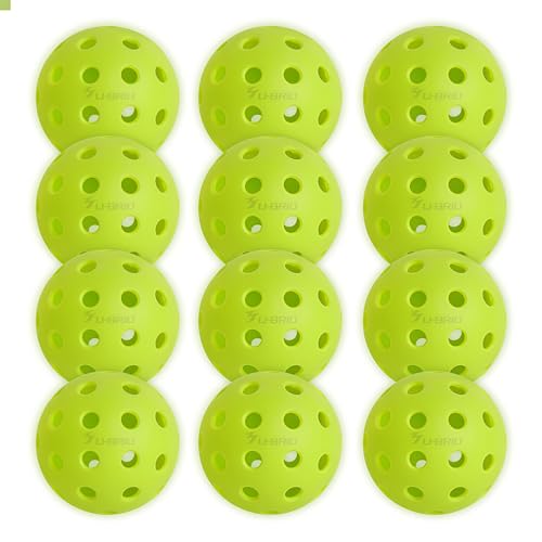 Outdoor Pickleball Balls - 40-Hole Design, 4 Pack & 12 Pack
