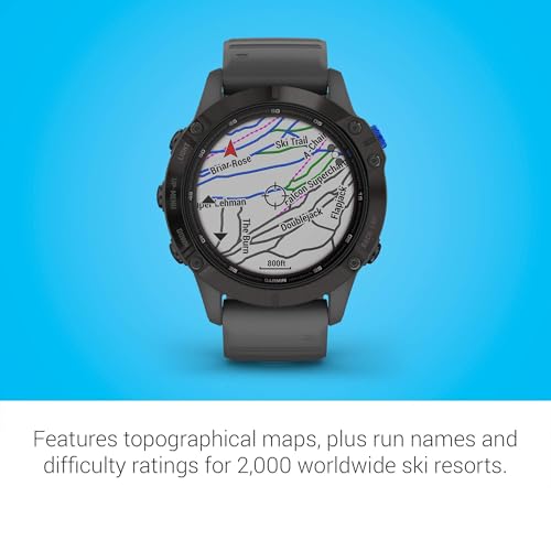 Garmin Fenix 6 Pro Solar GPS Watch - 1.4-Inch Display, Black