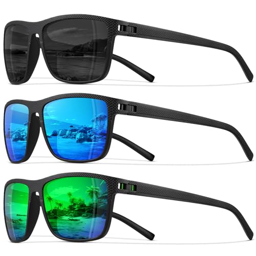 Polarized Sunglasses for Men Women - UV Protection Square Sports Glasses