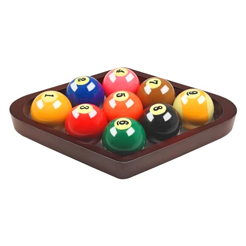 Solid Wood Pool Ball Triangle Rack - Burgundy, 2-1/4" Size