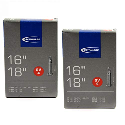 Schwalbe SV4 Inner Tubes 16-18 inch with 40mm Presta Valve - Pack of 2