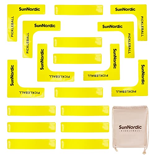 Pickleball Court Marker Kit with Carry Bag - Yellow