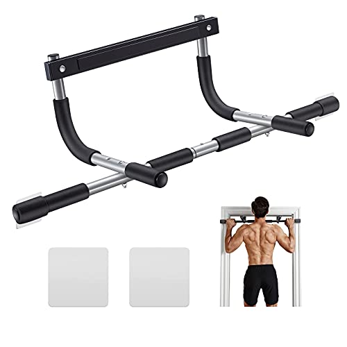 Heavy Duty Doorway Pull Up Bar - Max 440 lbs Multi-Grip Fitness Trainer