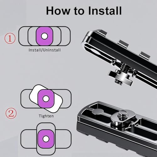 Aluminum Picatinny Rail Mount Accessories Set - 12 Pack, Black