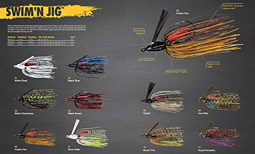 Swim'N Jig Fishing Lure - Flat Bottom Arrowhead, 3/8 oz White Shad