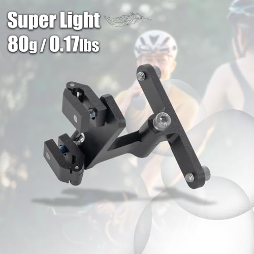 CyclingDeal Aluminium Saddle Rail Bottle Cage Mount Adapter for 1 Bottle Cage – Adjustable Angles, Road Use Only