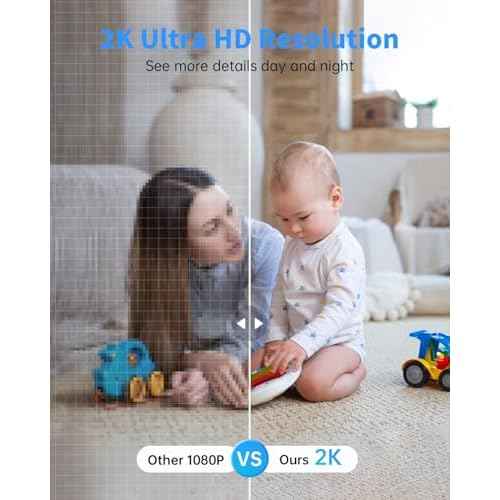 Security Cameras Wireless Outdoor, Solar Battery Powered 2k Color Night Vision, AI Motion Detection, IP66 Weatherproof, 2-Way Talk, SD/Cloud Storage, 2.4Ghz WiFi Cameras for Home Security (1 Pack)