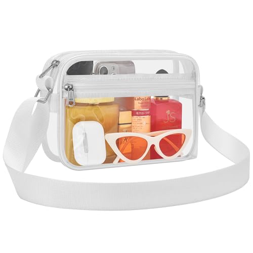 Clear Messenger Bag for Stadium Events - Mini White 7.5x10.5 Inches