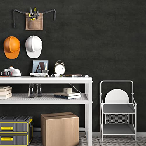 Wallercity Deep Grey Concrete Cement Wallpaper Peel and Stick Thick Cement Contact Paper Waterproof Vinyl Matte Industrial Adhesive Gray Wallpaper for Kitchen Bedroom Bathroom Removable 15.8''x78.7''