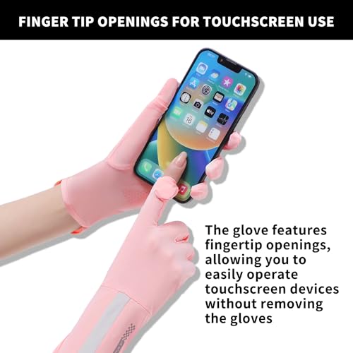 UV Protection Driving Gloves for Women - 2 Pairs Grey & Pink