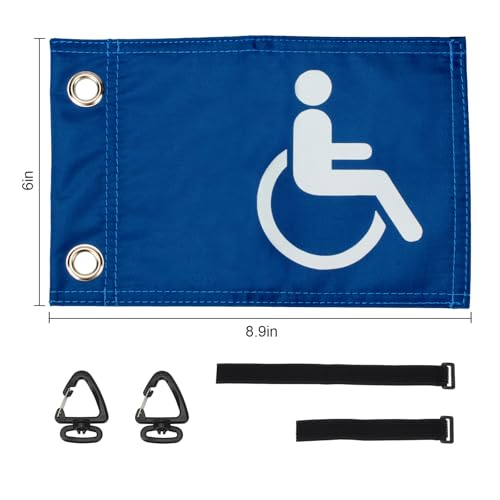 Golf Cart Flag with Straps - Medium Size Double-Sided Design for Golf Courses