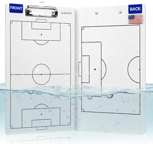 Soccer Clipboard for Coaches - Double-Sided Dry Erase Board