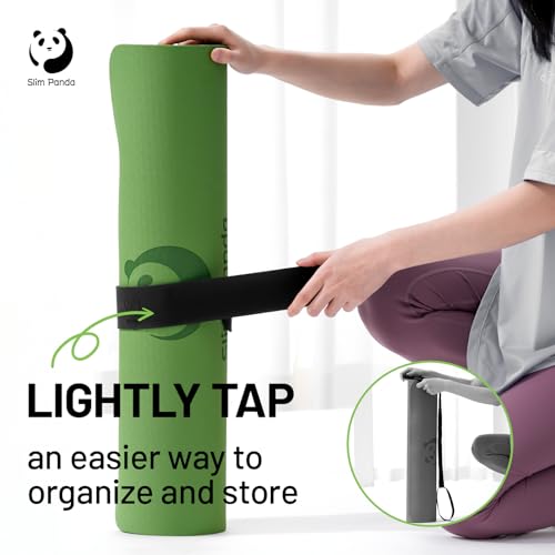 Yoga Mat Strap - Heavy-Duty Clasp for Most Mats - Black