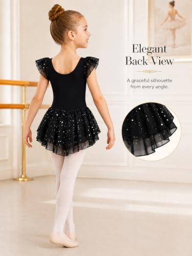 Girls Ballet Leotard with Tutu Skirt - Dance Dress 2-9Y