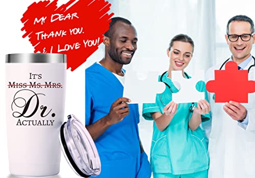 AMZUShome White 20oz Doctor Gifts Travel Tumbler - Retirement, Graduation, Appreciation