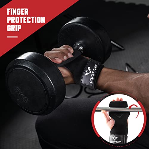Weight Lifting Wrist Straps - Double-Layer Leather with Neoprene Padding, Adjustable Fit for 6.3-8 Inch Wrists