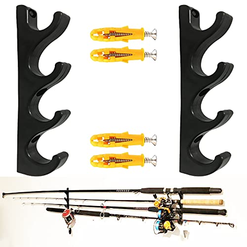 Fishing Rod Rack - Holds 4 Rods, Easy Assembly, Space-Saving