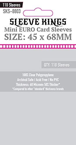 Sleeve Kings Gloomhaven: Jaws of the Lion Card Sleeves Bundle – 6 Packs, 660 Count, 45x68 & 63.5x88mm, Clear, Acid-Free