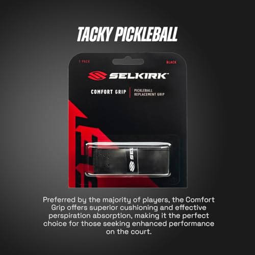 Non-Slip Pickleball Grip Tape - Comfort Pro Black