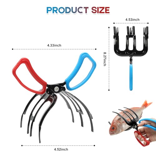 3-Claw Fish Gripper Tool - Durable Metal Fishing Pliers