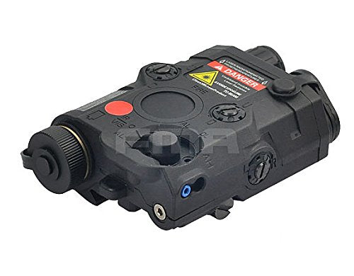 ATAIRSOFT (Airsoft Version) PEQ-15 Style AN-PEQ-15 Upgrade Version Red Sight + LED Flashlight for AEG GBB CQB (Black)