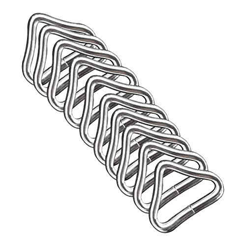Trampoline Triangle Buckle Rings - 10pcs Metal V-Rings for Repair