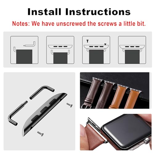 Watch Band Connectors Adapter for Apple Watch - Silver (1 Pack) 38/40/41/42mm