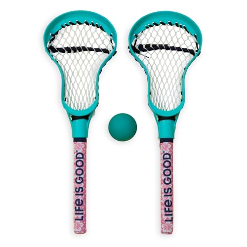 Life is Good Hydro Lacrosse Water Game Set with Floating Ball – Turquoise Blue