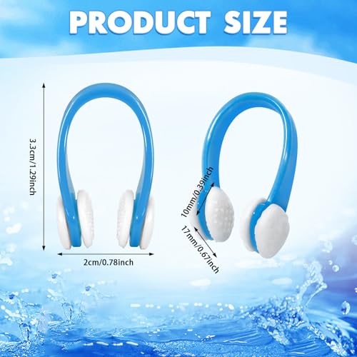Swimming Nose Clips - 15 Pcs Waterproof Silicone Plugs for Kids & Adults - Bright Colors